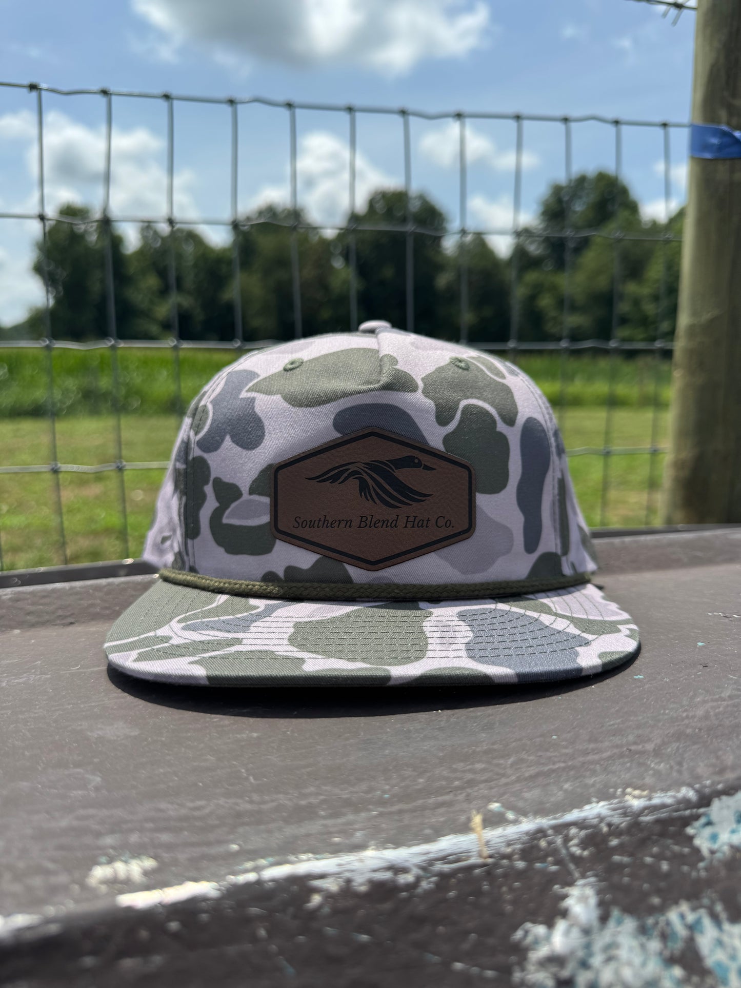 Gray Camo Basic Patch Rope Hat
