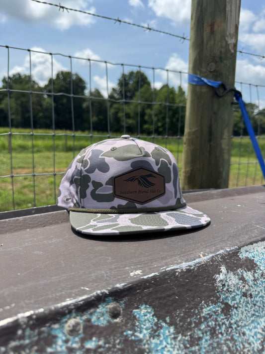 Gray Camo Basic Patch Rope Hat