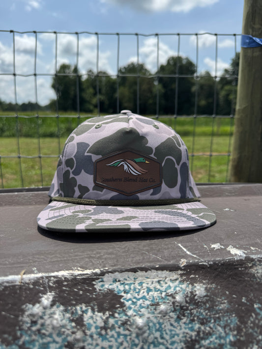 Gray Camo Colored Patch Rope Hat